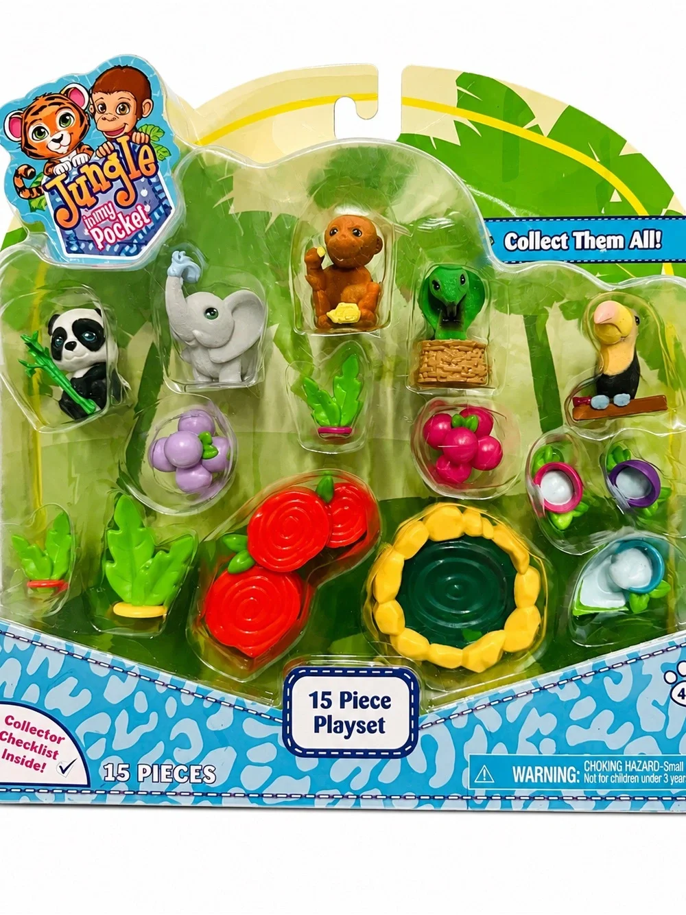Jungle in My Pocket 15-Piece Kids Toy Playset - Green & Multicolor